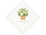 Cane Botanical Printed Cocktail Napkins
