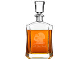 Toile Turkey Engraved Glass Decanter