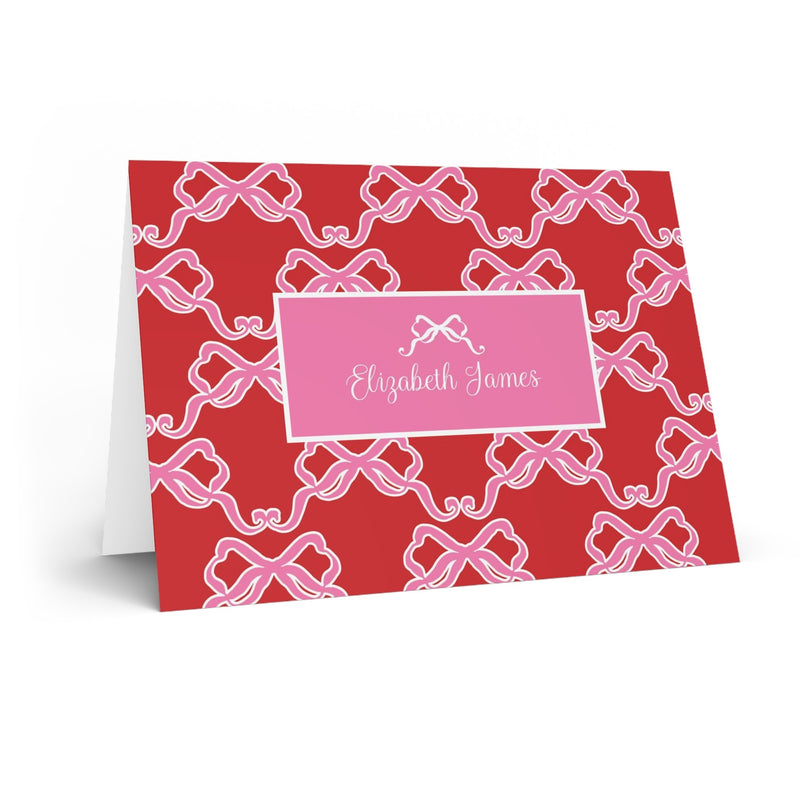 Trellis Bows Fold-Over Stationery