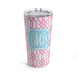 Powder Blue & Carnation 20oz Tumbler