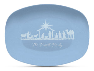 Nativity Blue Shatterproof Platter