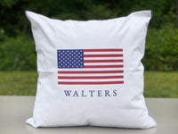 American Flag Personalized Pillow