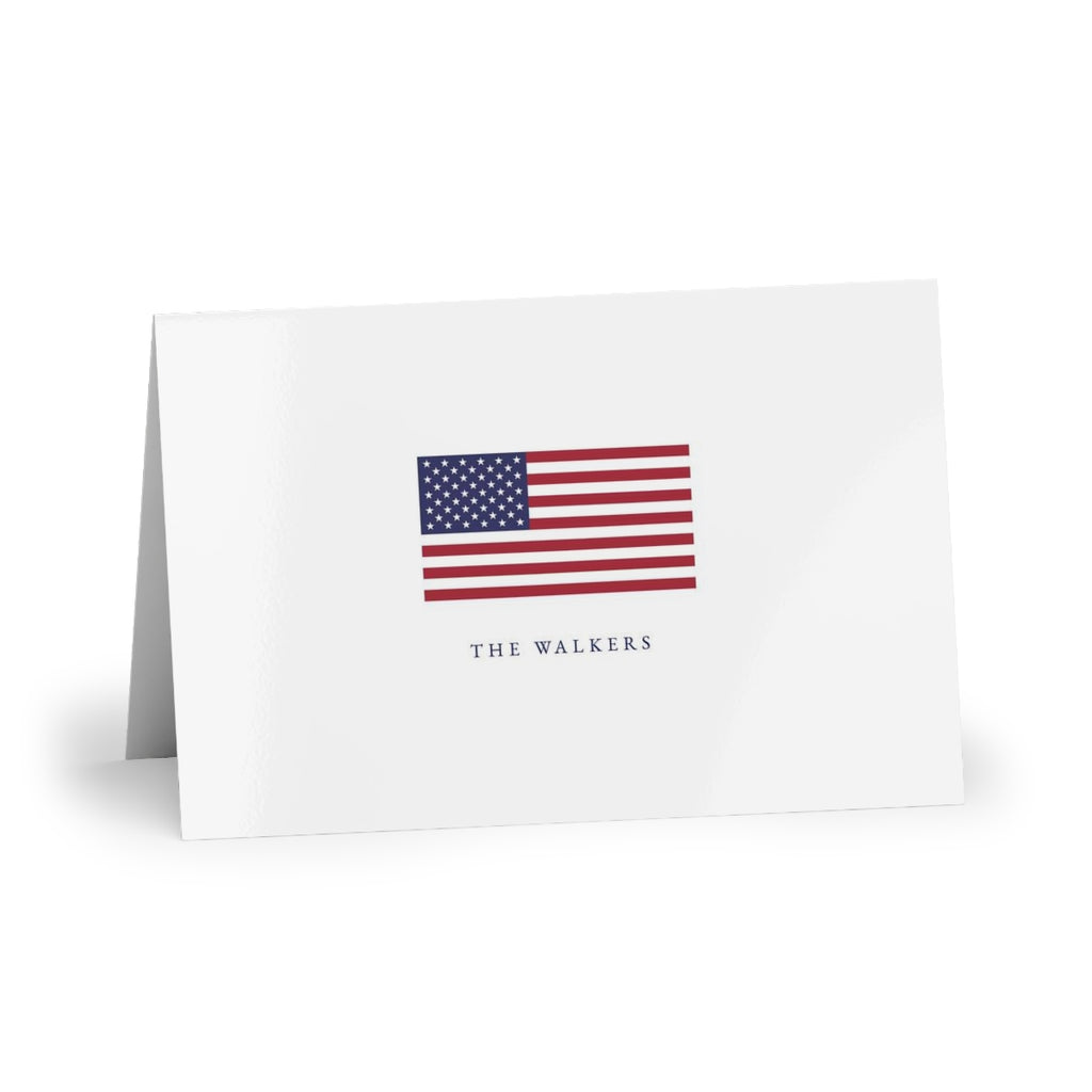 American Flag Fold-Over Stationery