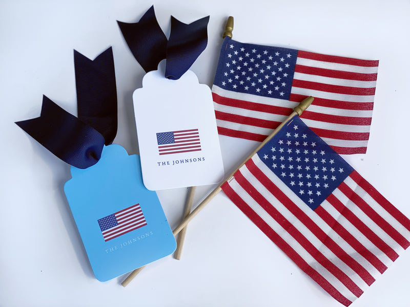 American Flag Gift Tags, Set of 20