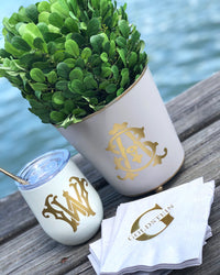 Monogrammed Cocktail Napkins