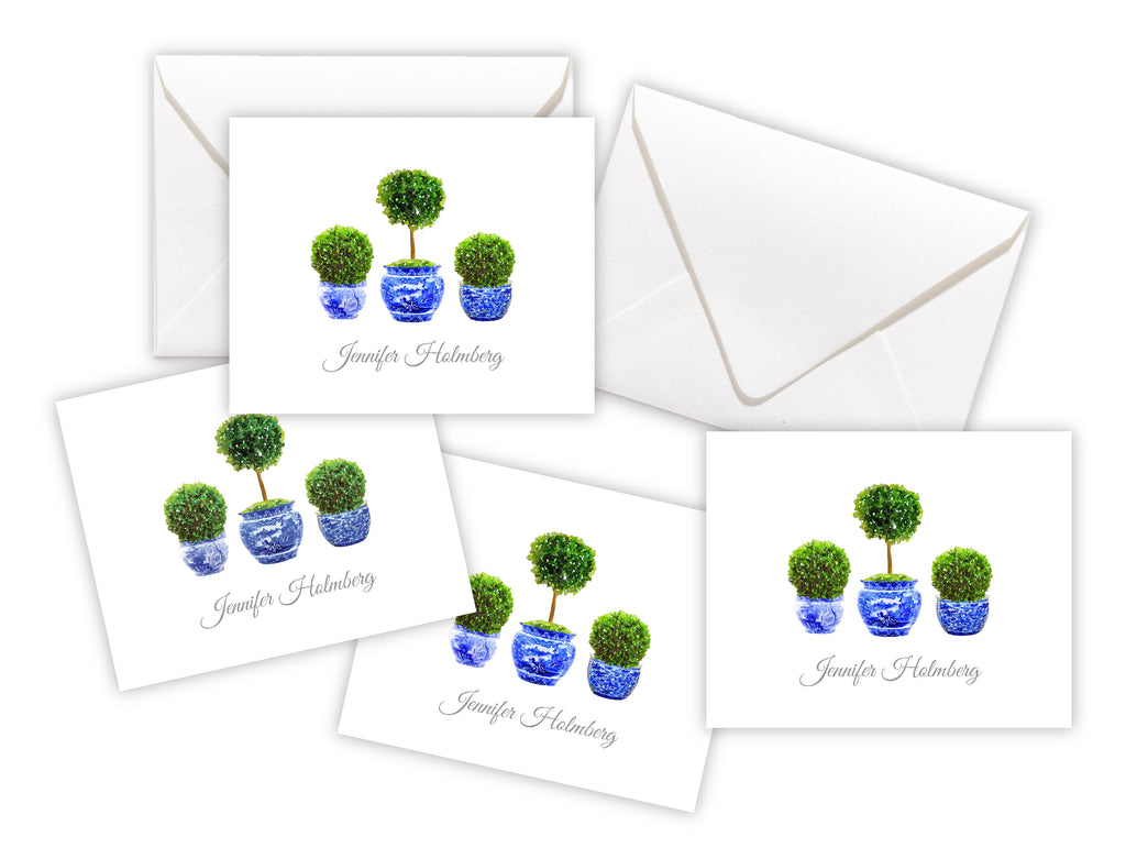 Boxwood Topiary Enclosure Cards