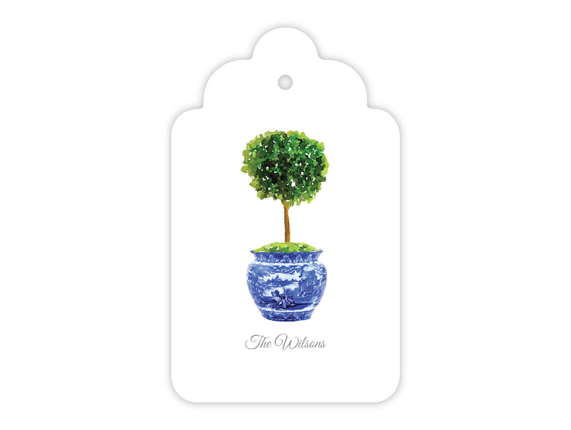 Boxwood Topiary Gift Tags, Set of 20