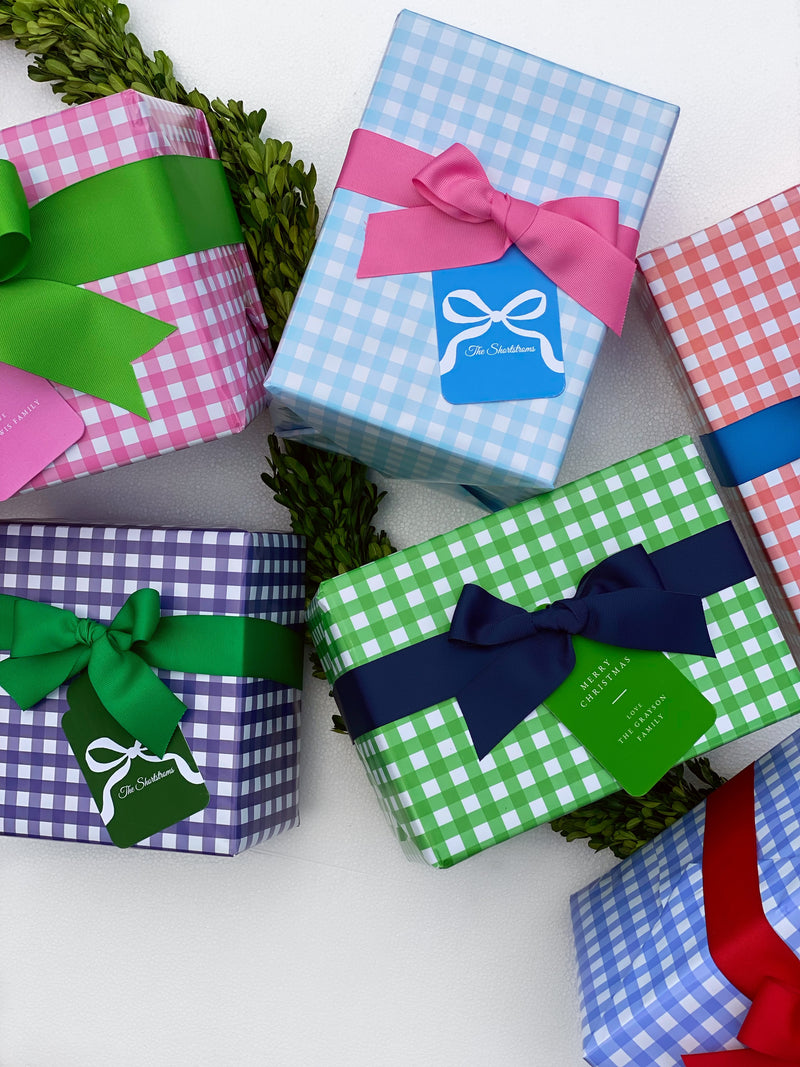 Gingham Gift Wrap Roll