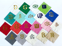 Monogrammed Cocktail Napkins