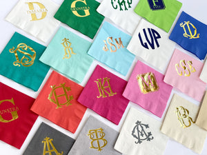 Monogrammed Cocktail Napkins