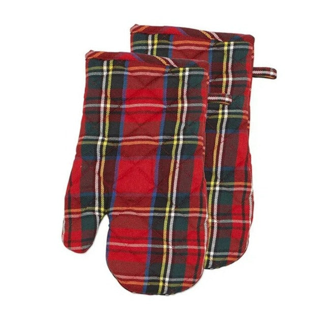 Holiday Plaid Oven Mitts