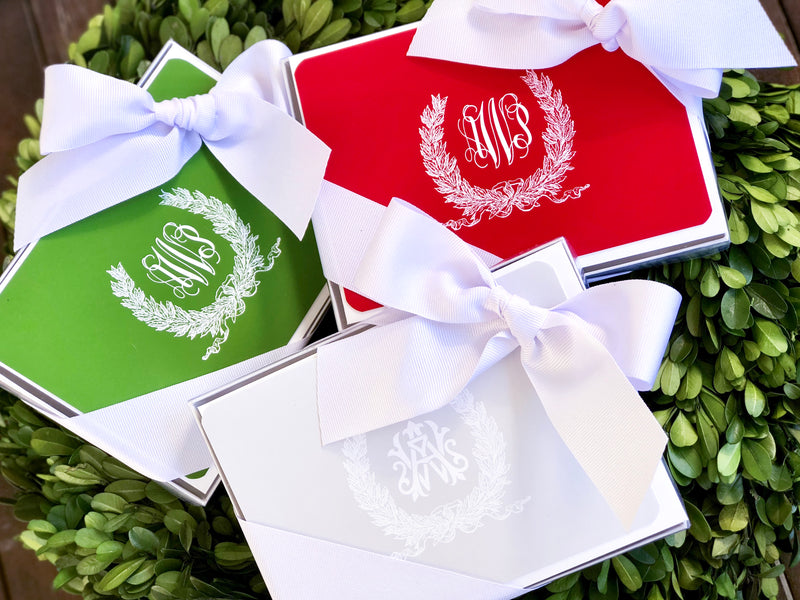 Savannah Wreath Fold-Over Stationery