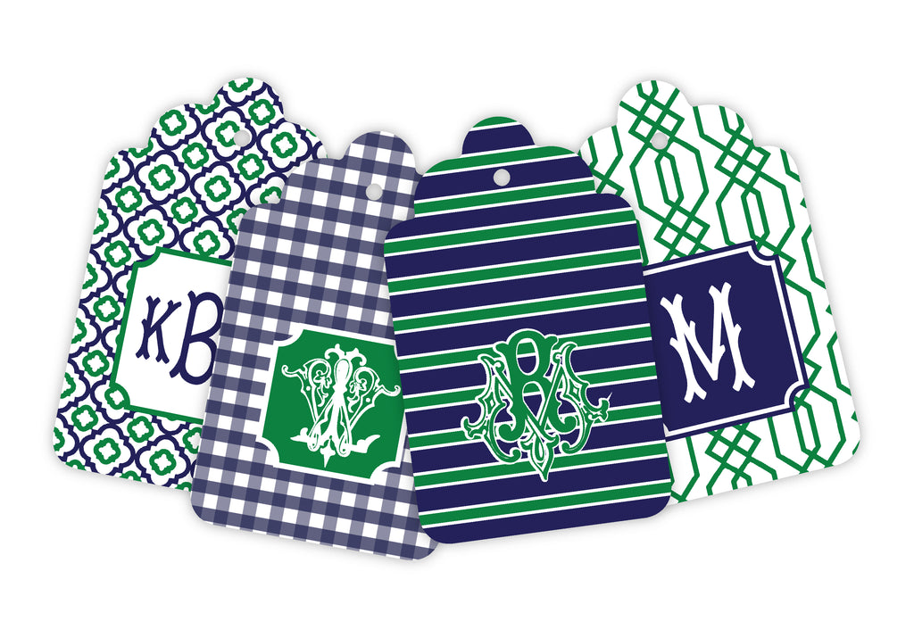 Kelly & Navy Gift Tags, Set of 20