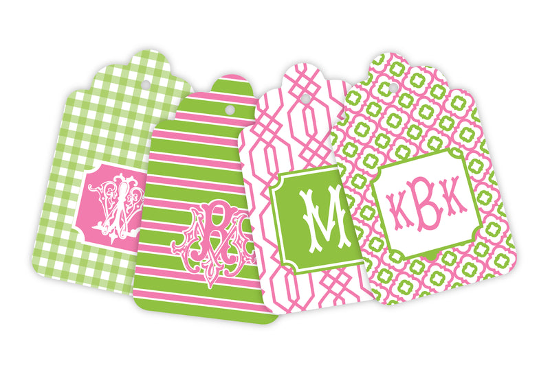 Lime & Carnation Gift Tags, Set of 20