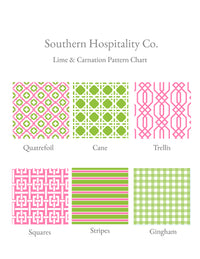 Lime & Carnation Fold-Over Stationery
