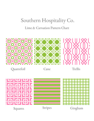 Lime & Carnation Fold-Over Stationery