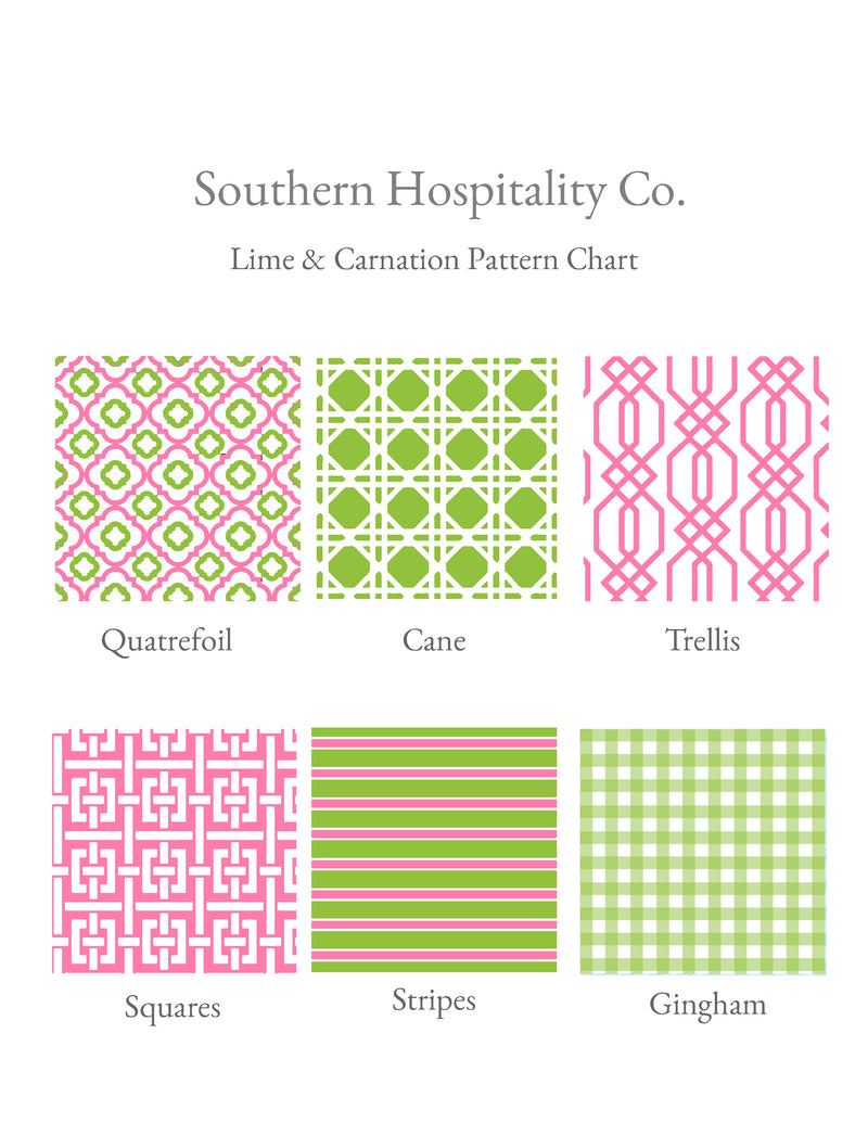 Lime & Carnation Fold-Over Stationery