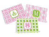 Lime & Carnation Fold-Over Stationery