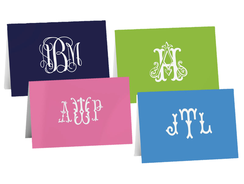 Greenery Monogram Stationary Set FOLDED NOTE CARDS, Monogrammed Stationary  Set with Envelopes, Personalized Monogram Stationery Set for Women, Your