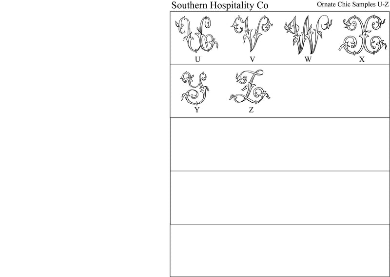 Ornate Chic Fold-Over Stationery