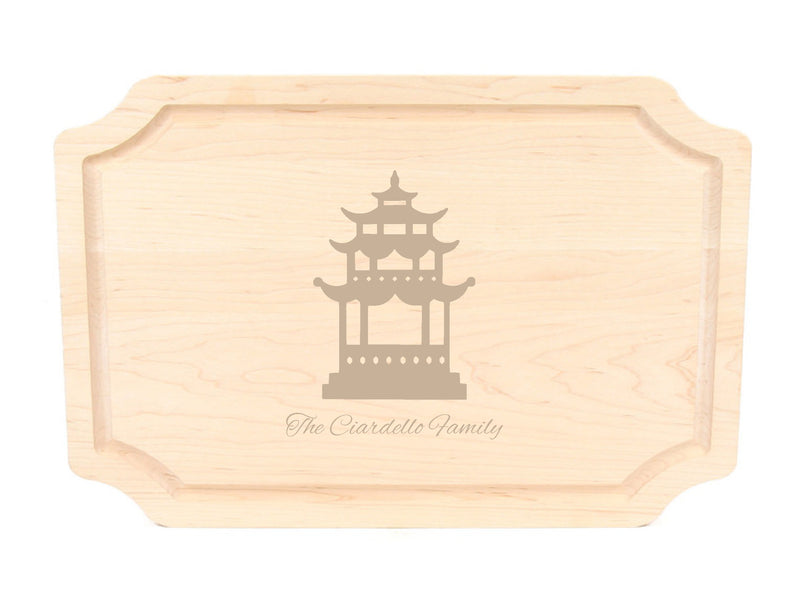 Pagoda Wood Cutting Board