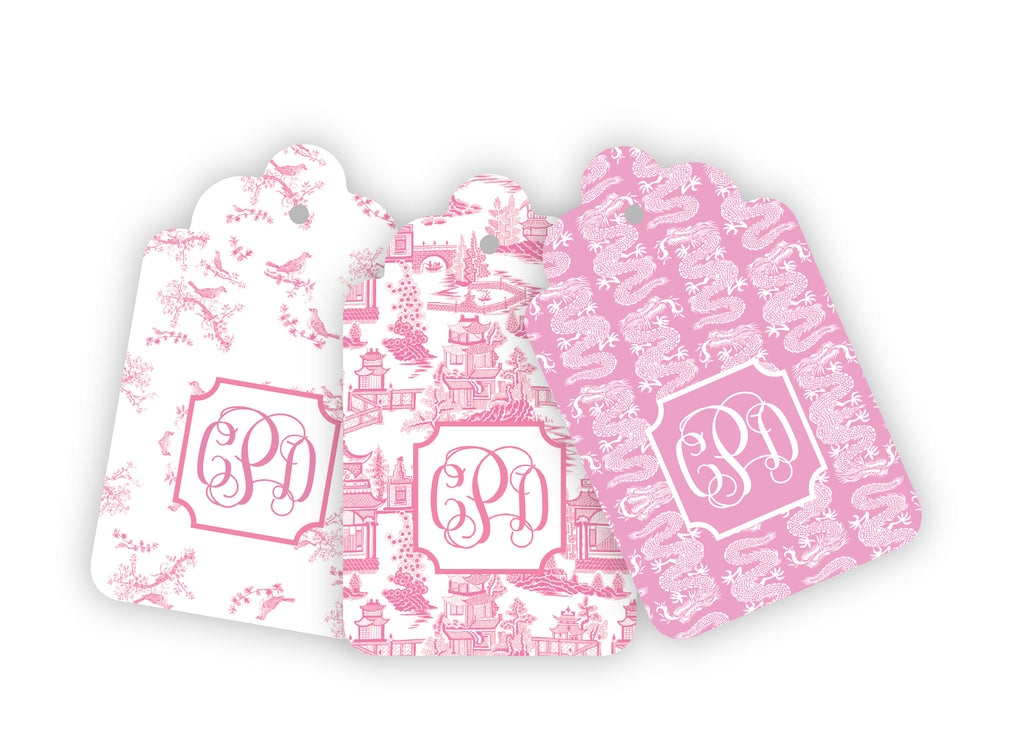 Pink Chinoiserie Gift Tags, Set of 20