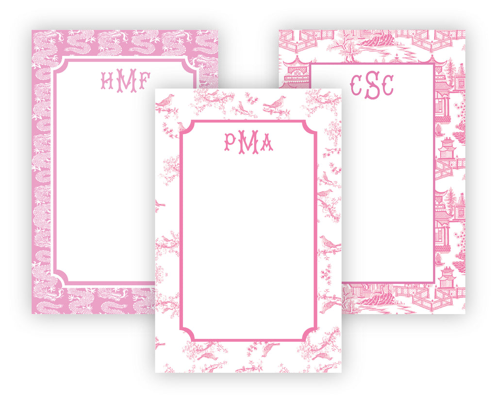 Pink Chinoiserie Designs Notepads