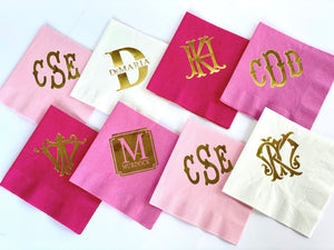 Monogrammed Cocktail Napkins