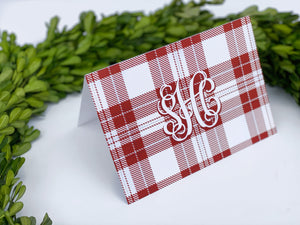 Tartan Plaid Fold-Over Stationery