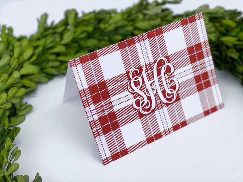 Tartan Plaid Fold-Over Stationery