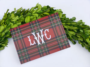 Tartan Plaid Fold-Over Stationery