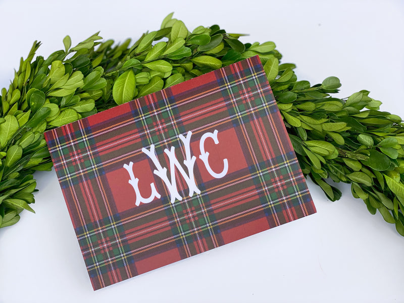 Tartan Plaid Fold-Over Stationery