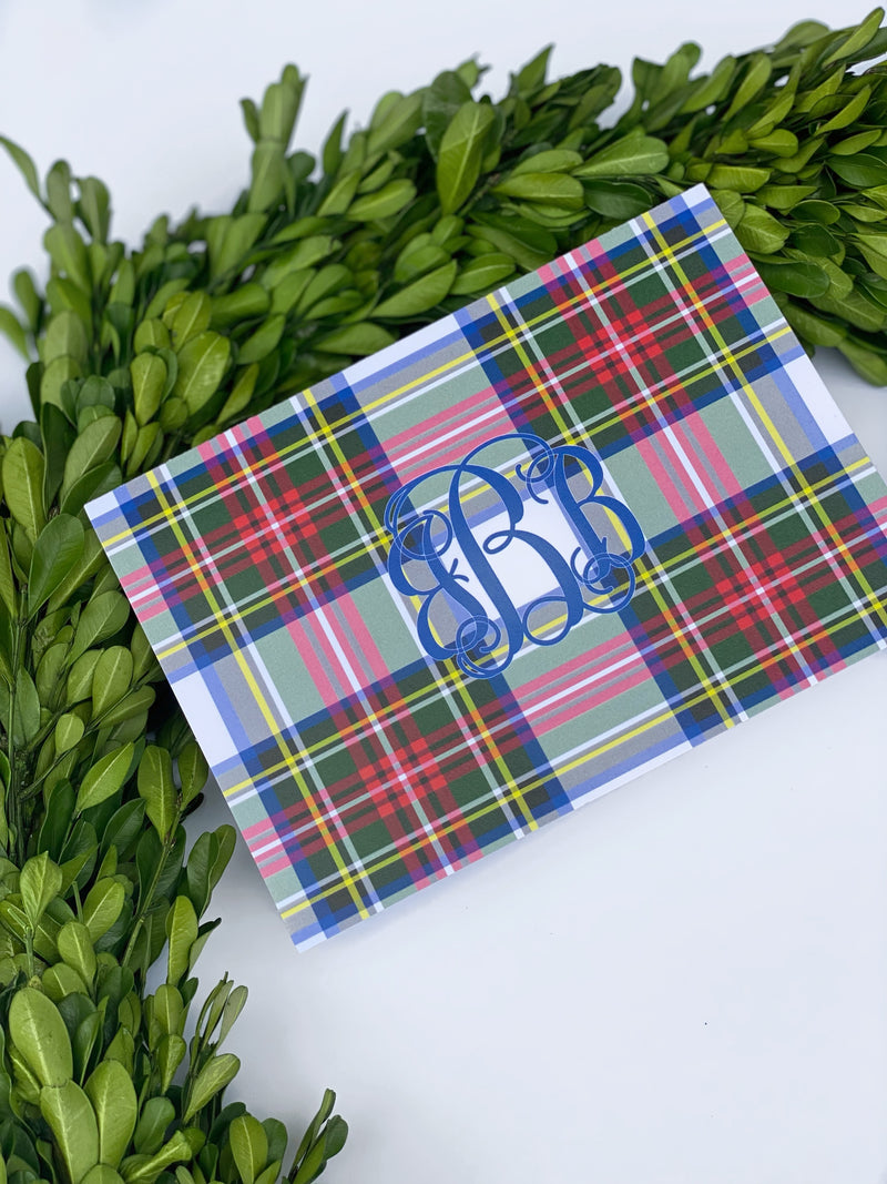 Tartan Plaid Fold-Over Stationery