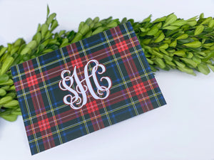 Tartan Plaid Fold-Over Stationery