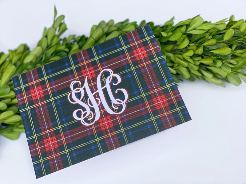 Tartan Plaid Fold-Over Stationery