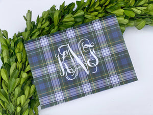 Tartan Plaid Fold-Over Stationery