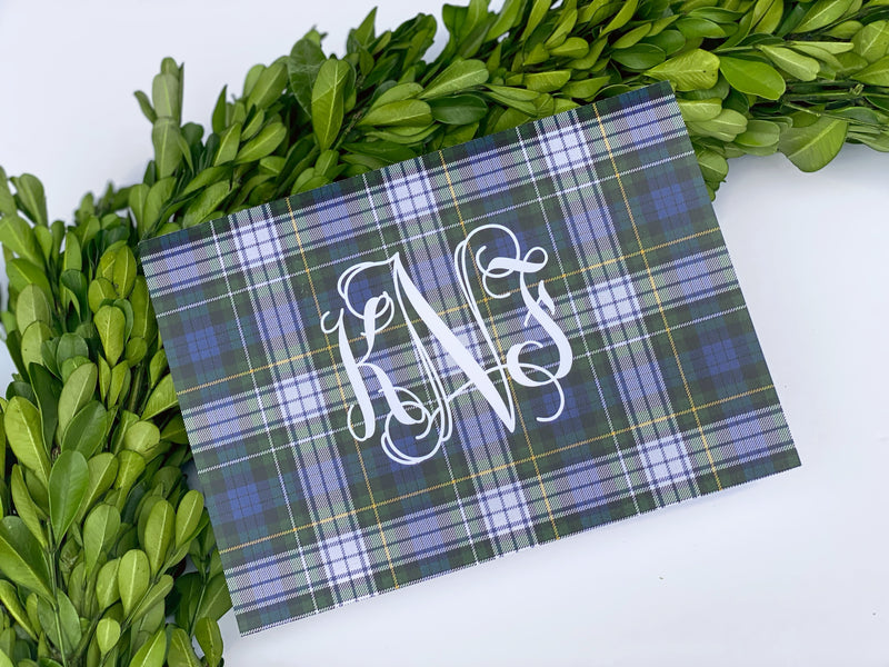 Tartan Plaid Fold-Over Stationery