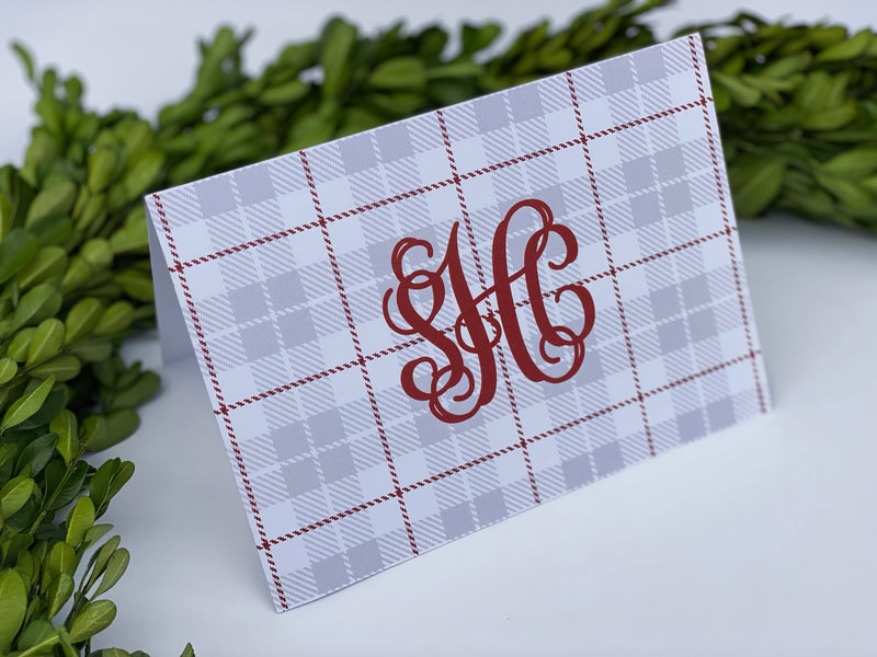 Tartan Plaid Fold-Over Stationery