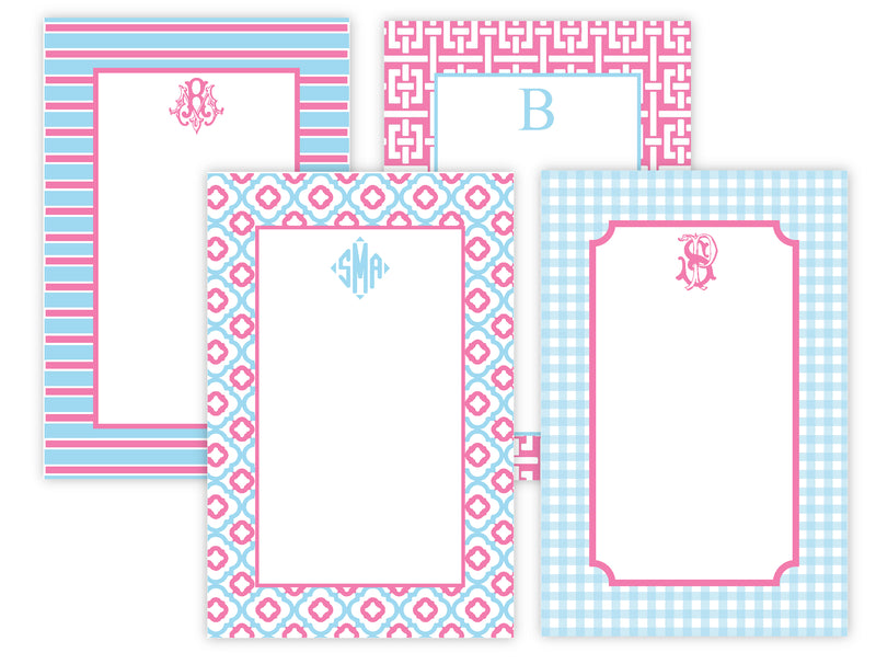 Powder Blue & Carnation Notepads