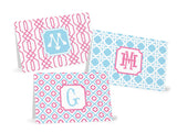 Powder Blue & Carnation Fold-Over Stationery