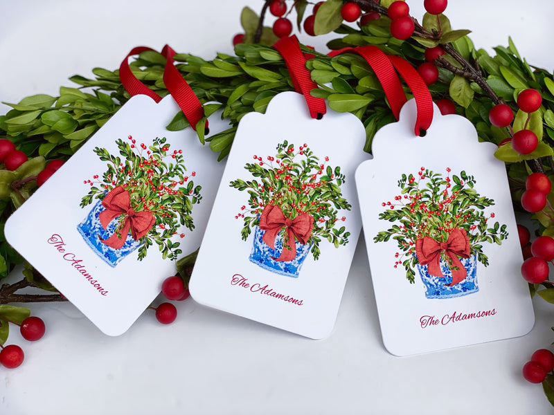 Red Winterberry Gift Tags, Set of 20