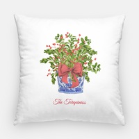 Red Winterberry Personalized Pillow