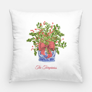 Red Winterberry Personalized Pillow