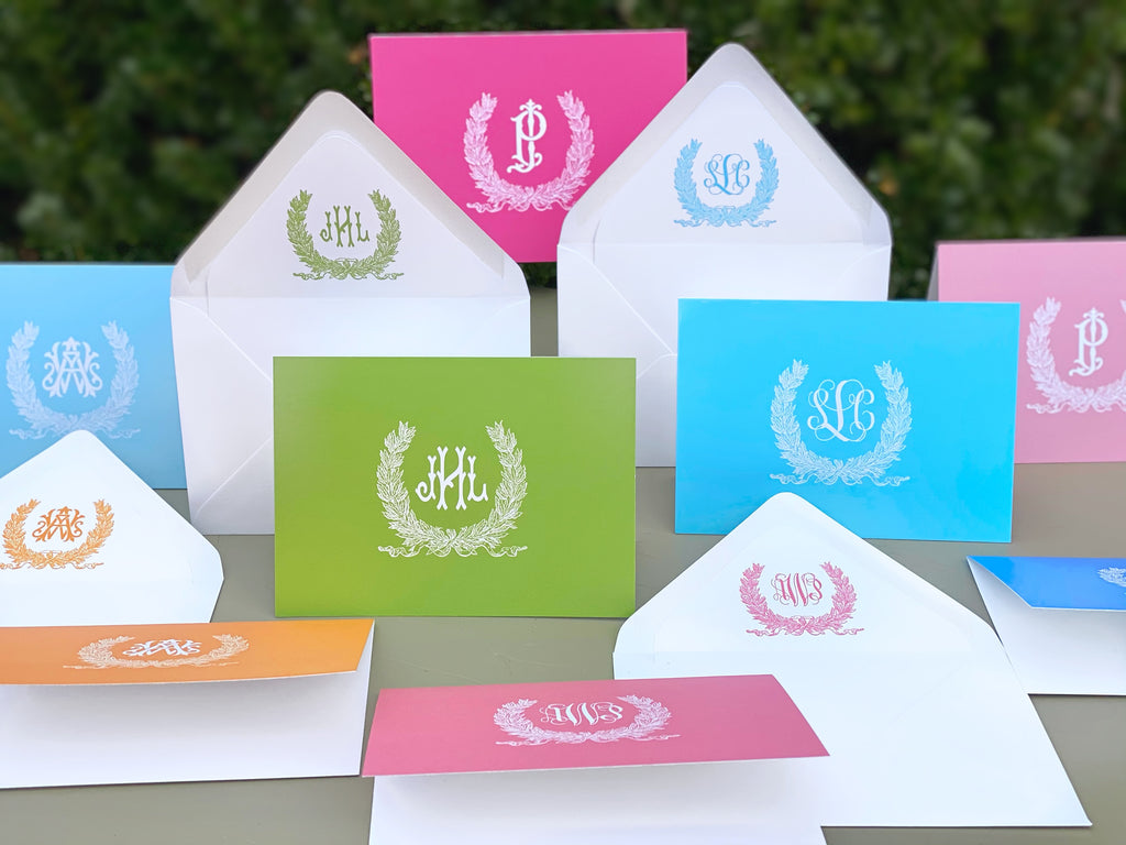 Savannah Wreath Fold-Over Stationery