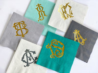 Monogrammed Cocktail Napkins