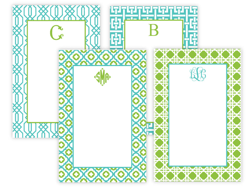 Turquoise & Lime Notepads