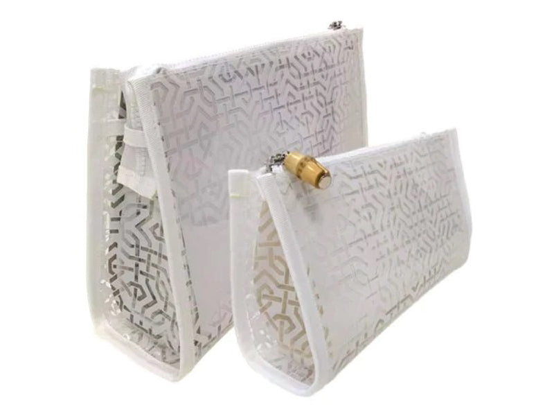 White Lattice Clear Cosmetic Bag, 2 size options – Southern Hospitality Co.