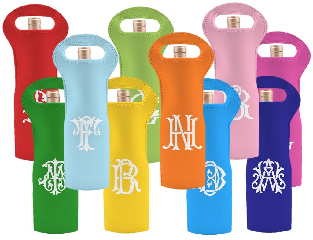 Monogrammed Wine Tote