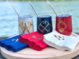 Monogrammed Cocktail Napkins