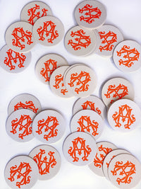 Monogram Foil Stamped Coasters